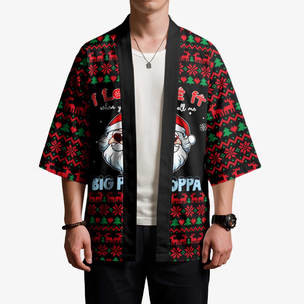 I Love It When You Call Me Big Poppa Christmas Christmas Kimono Xmas Holiday Patterns - Wonder Print Shop