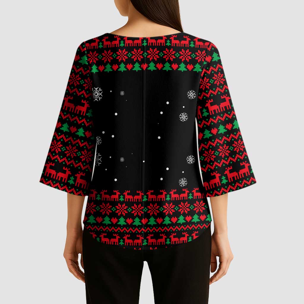 I Love It When You Call Me Big Poppa Christmas Christmas Kimono Sleeve Blouse Xmas Holiday Patterns - Wonder Print Shop