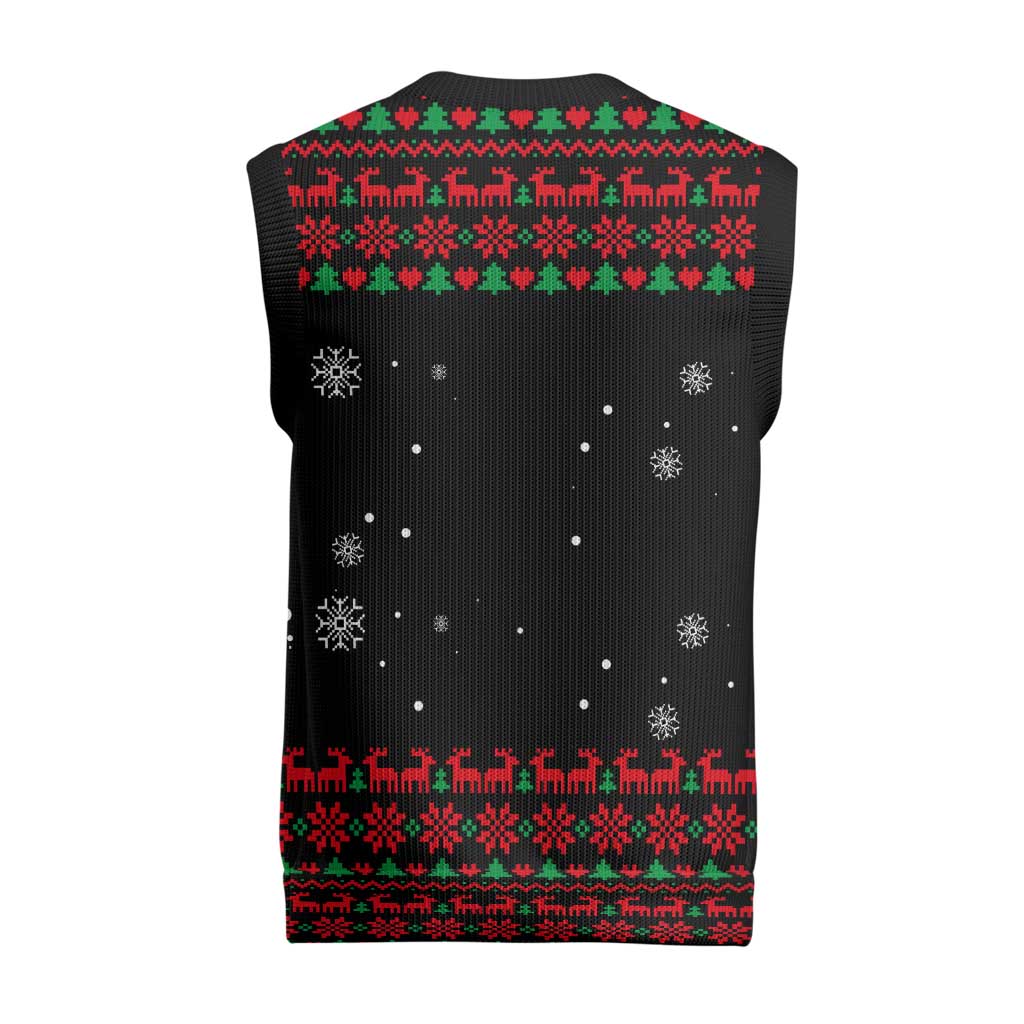 I Love It When You Call Me Big Poppa Christmas Christmas Knitted V-Neck Vest Xmas Holiday Patterns - Wonder Print Shop
