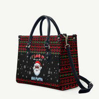 I Love It When You Call Me Big Poppa Christmas Christmas Leather Bag Xmas Holiday Patterns - Wonder Print Shop