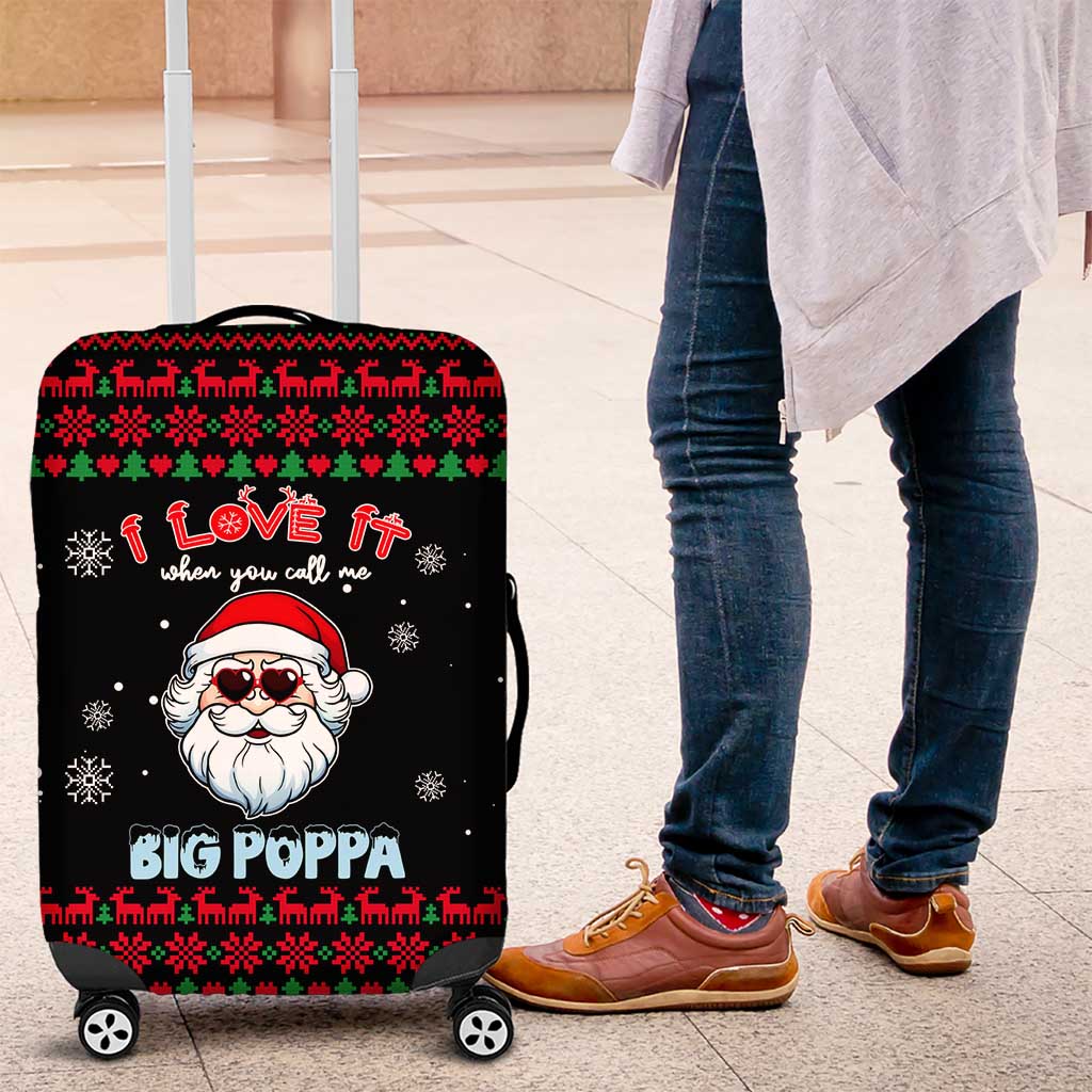 I Love It When You Call Me Big Poppa Christmas Christmas Luggage Cover Xmas Holiday Patterns - Wonder Print Shop