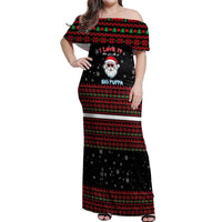 I Love It When You Call Me Big Poppa Christmas Christmas Off Shoulder Maxi Dress Xmas Holiday Patterns - Wonder Print Shop