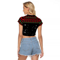 I Love It When You Call Me Big Poppa Christmas Christmas Raglan Cropped T Shirt Xmas Holiday Patterns - Wonder Print Shop