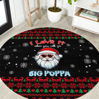 I Love It When You Call Me Big Poppa Christmas Christmas Round Carpet Xmas Holiday Patterns - Wonder Print Shop