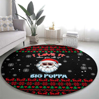 I Love It When You Call Me Big Poppa Christmas Christmas Round Carpet Xmas Holiday Patterns - Wonder Print Shop