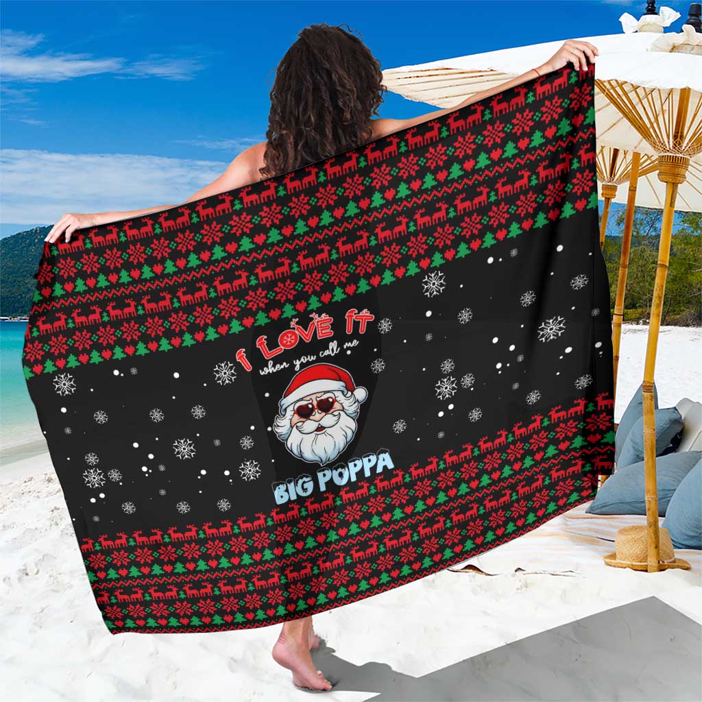 I Love It When You Call Me Big Poppa Christmas Christmas Sarong Xmas Holiday Patterns - Wonder Print Shop