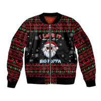 I Love It When You Call Me Big Poppa Christmas Christmas Sleeve Zip Bomber Jacket Xmas Holiday Patterns - Wonder Print Shop