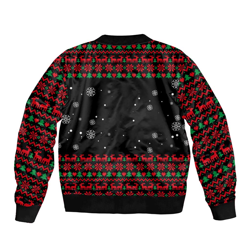 I Love It When You Call Me Big Poppa Christmas Christmas Sleeve Zip Bomber Jacket Xmas Holiday Patterns - Wonder Print Shop