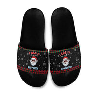 I Love It When You Call Me Big Poppa Christmas Christmas Slide Sandals Xmas Holiday Patterns - Wonder Print Shop