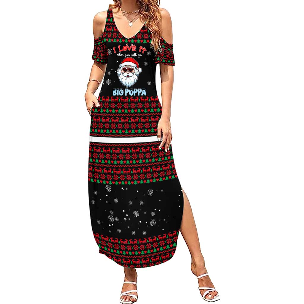 I Love It When You Call Me Big Poppa Christmas Christmas Summer Maxi Dress Xmas Holiday Patterns - Wonder Print Shop