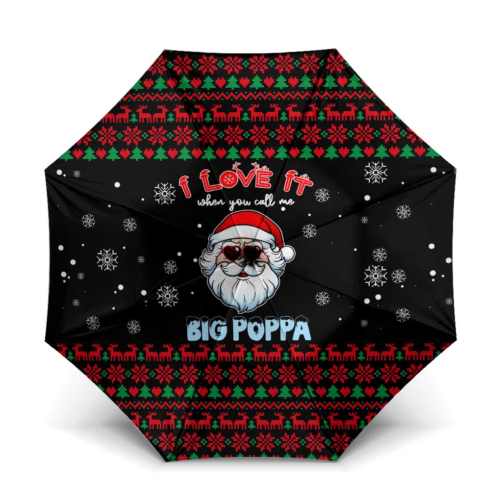 I Love It When You Call Me Big Poppa Christmas Christmas Umbrella Xmas Holiday Patterns - Wonder Print Shop