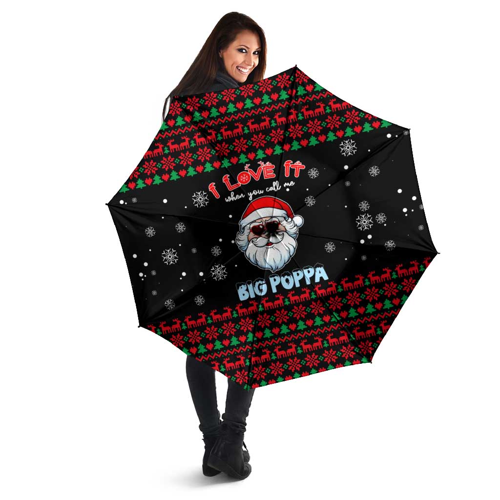 I Love It When You Call Me Big Poppa Christmas Christmas Umbrella Xmas Holiday Patterns - Wonder Print Shop