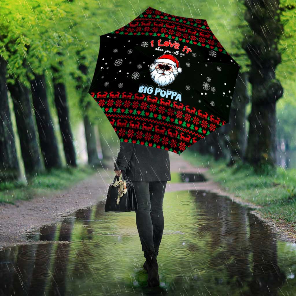 I Love It When You Call Me Big Poppa Christmas Christmas Umbrella Xmas Holiday Patterns - Wonder Print Shop