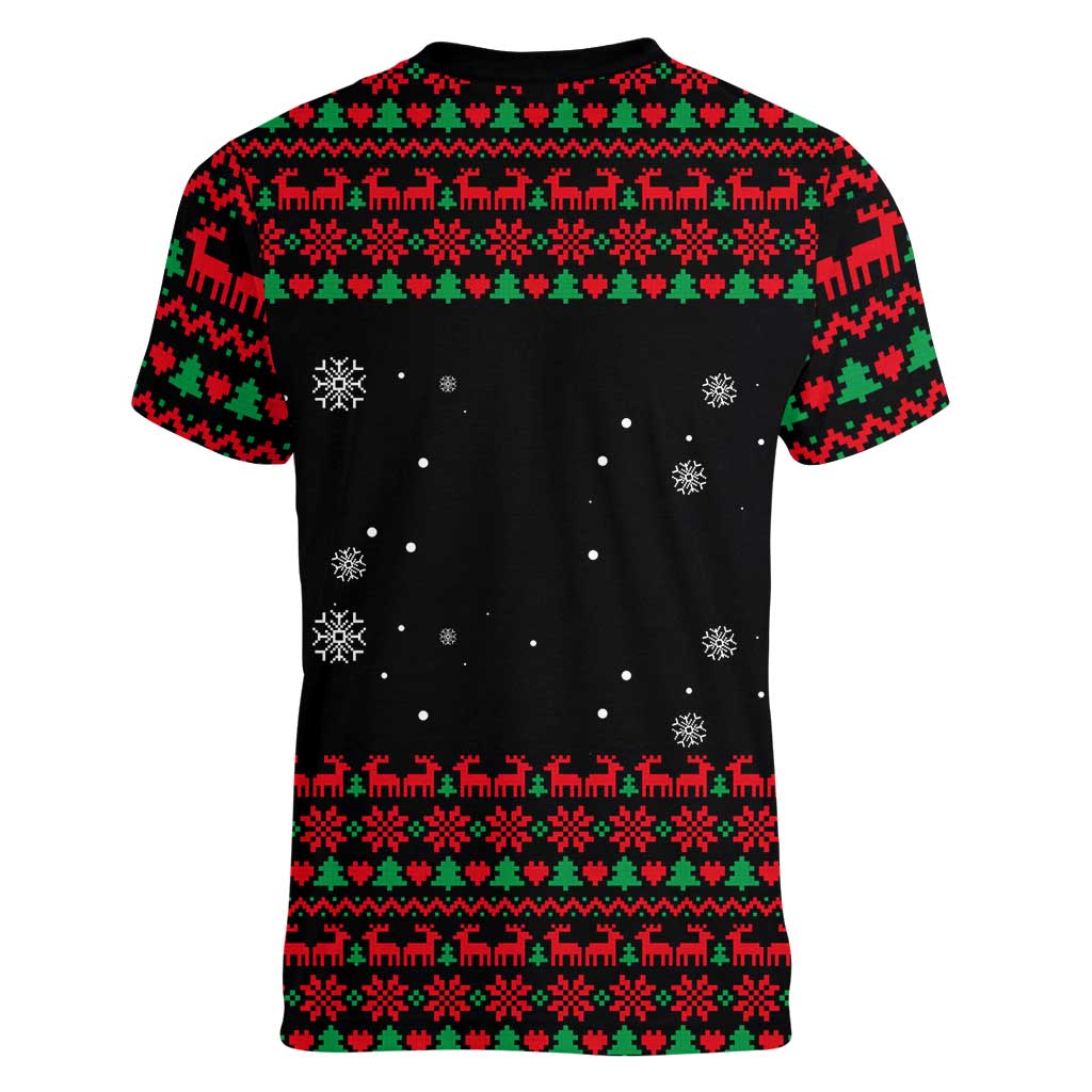 I Love It When You Call Me Big Poppa Christmas Christmas Women V-Neck T-Shirt Xmas Holiday Patterns - Wonder Print Shop