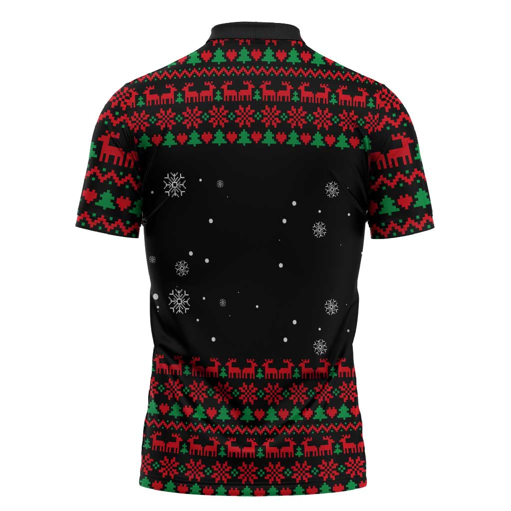 I Love It When You Call Me Big Poppa Christmas Christmas Zipper Polo Shirt Xmas Holiday Patterns - Wonder Print Shop