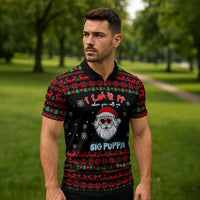 I Love It When You Call Me Big Poppa Christmas Christmas Zipper Polo Shirt Xmas Holiday Patterns - Wonder Print Shop