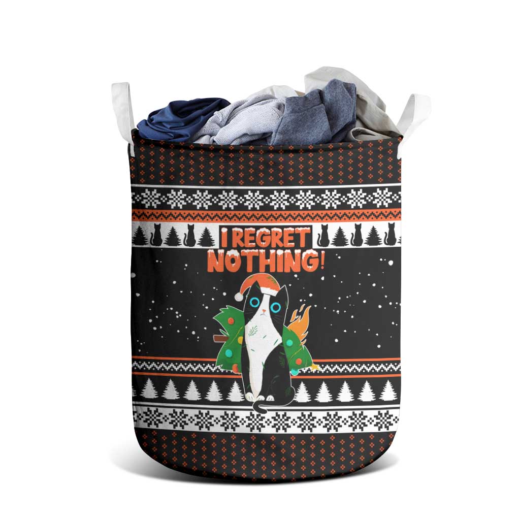 I Regret Nothing Cat Christmas Christmas Laundry Basket Xmas Holiday Patterns - Wonder Print Shop