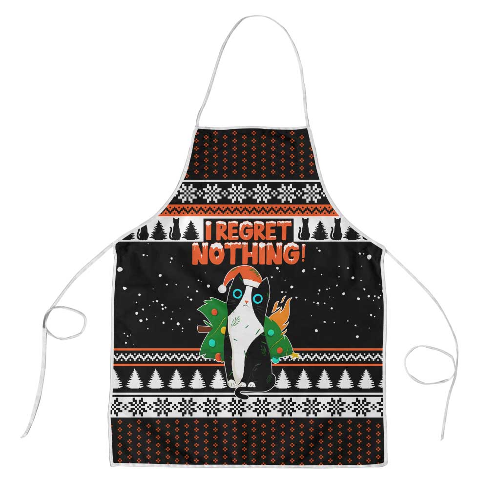 I Regret Nothing Cat Christmas Christmas Apron Xmas Holiday Patterns - Wonder Print Shop