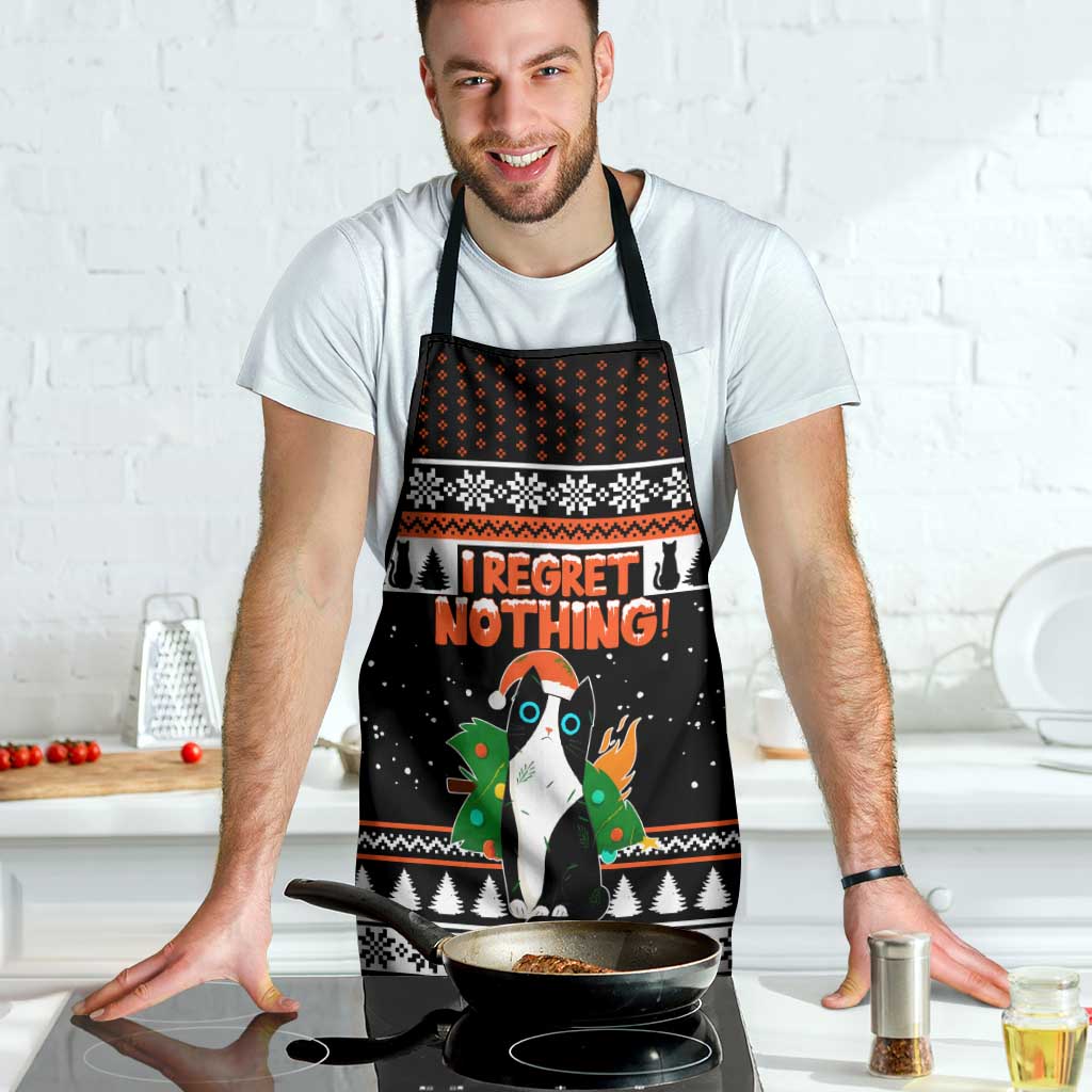 I Regret Nothing Cat Christmas Christmas Apron Xmas Holiday Patterns - Wonder Print Shop