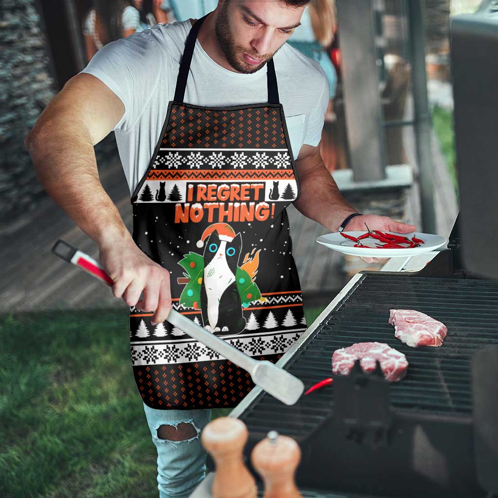 I Regret Nothing Cat Christmas Christmas Apron Xmas Holiday Patterns - Wonder Print Shop
