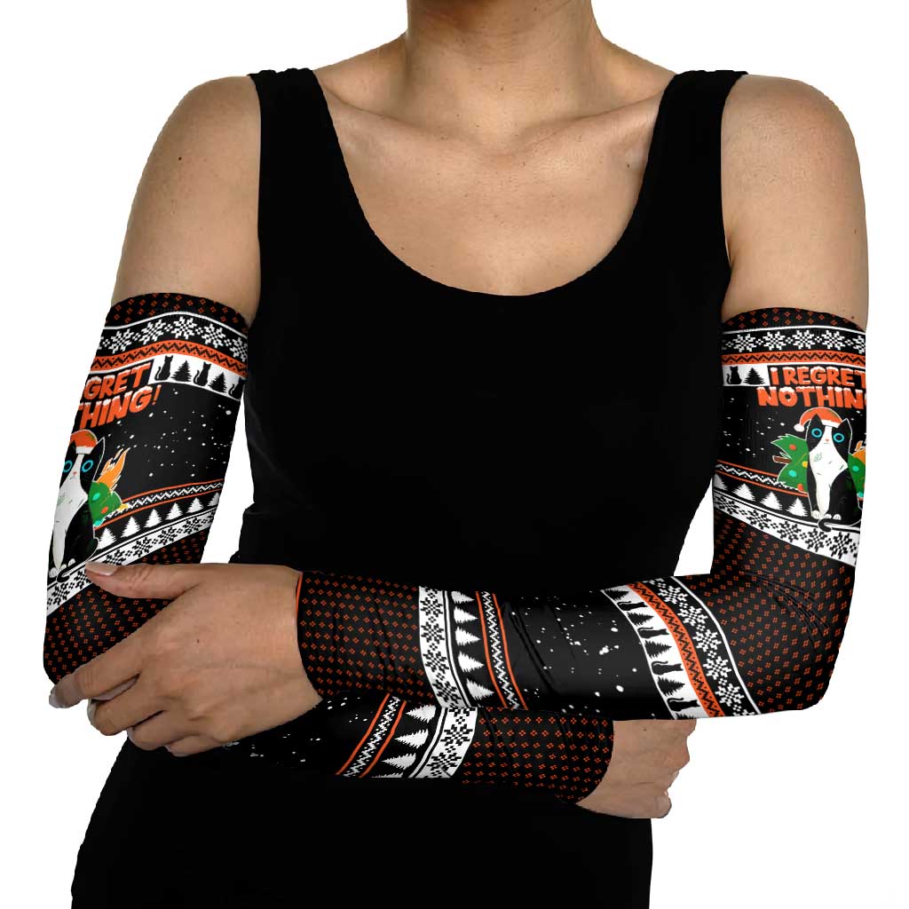 I Regret Nothing Cat Christmas Christmas Arm Sleeves Xmas Holiday Patterns - Wonder Print Shop
