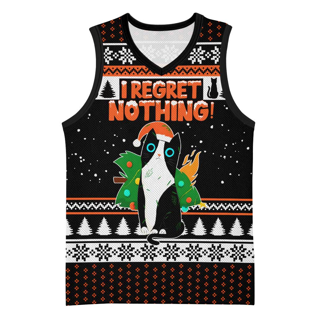 I Regret Nothing Cat Christmas Christmas Basketball Jersey Xmas Holiday Patterns - Wonder Print Shop