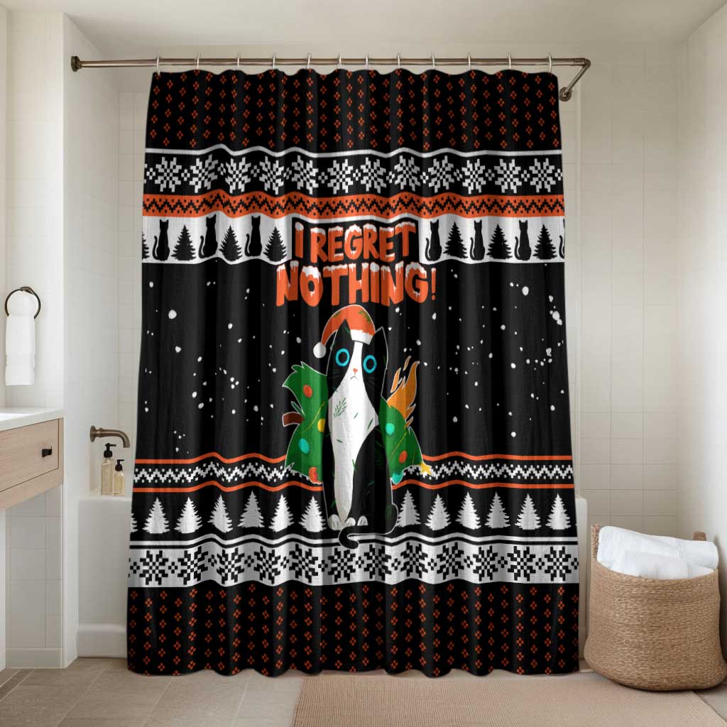 I Regret Nothing Cat Christmas Christmas Bathroom Set Xmas Holiday Patterns - Wonder Print Shop