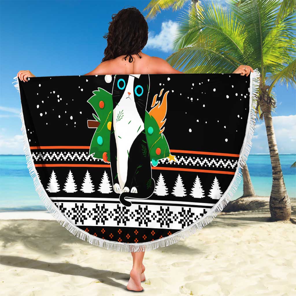 I Regret Nothing Cat Christmas Christmas Beach Blanket Xmas Holiday Patterns - Wonder Print Shop