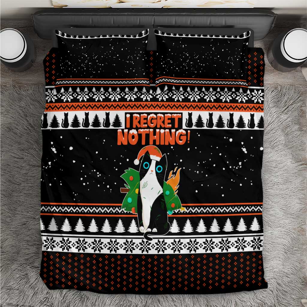 I Regret Nothing Cat Christmas Christmas Bedding Set Xmas Holiday Patterns - Wonder Print Shop