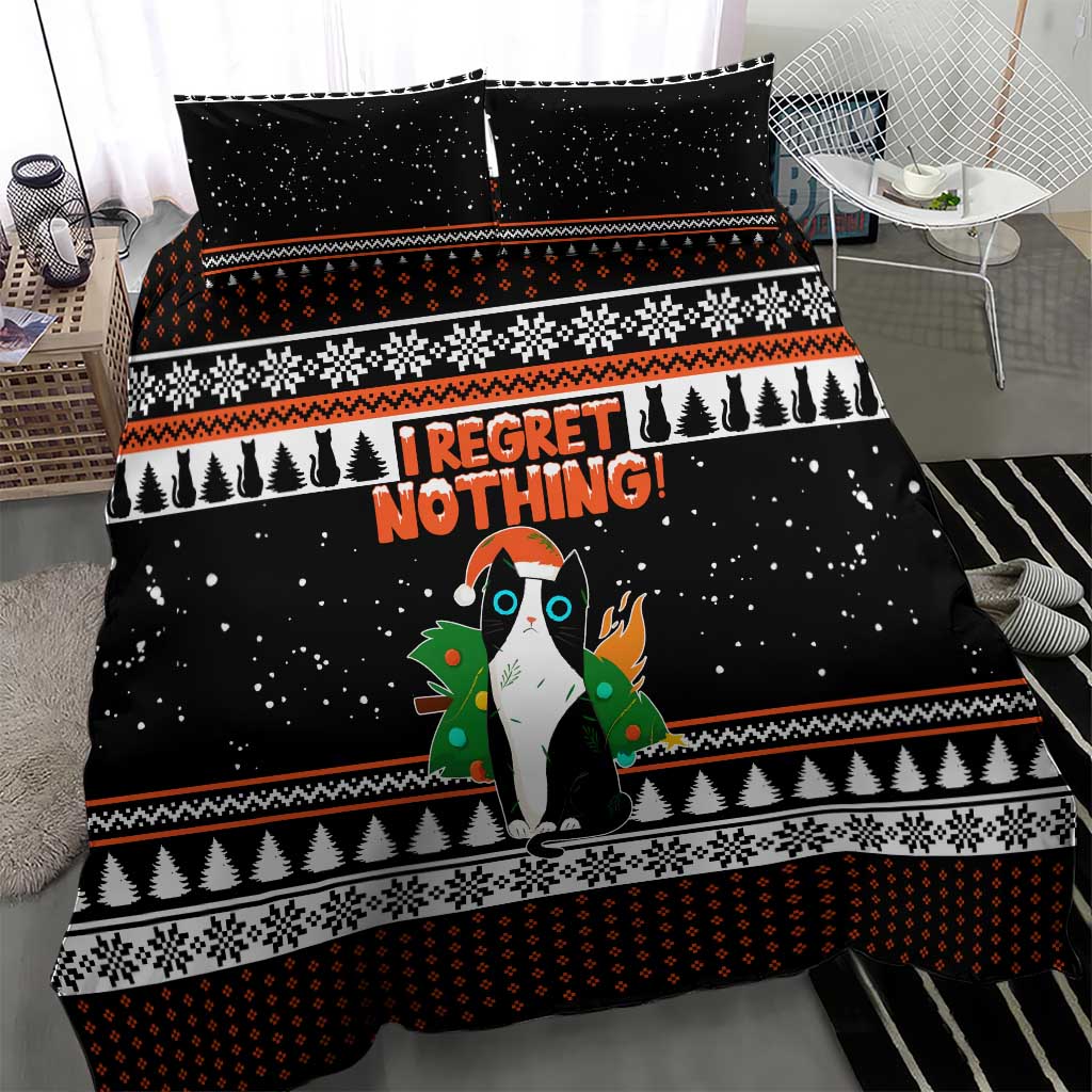 I Regret Nothing Cat Christmas Christmas Bedding Set Xmas Holiday Patterns - Wonder Print Shop