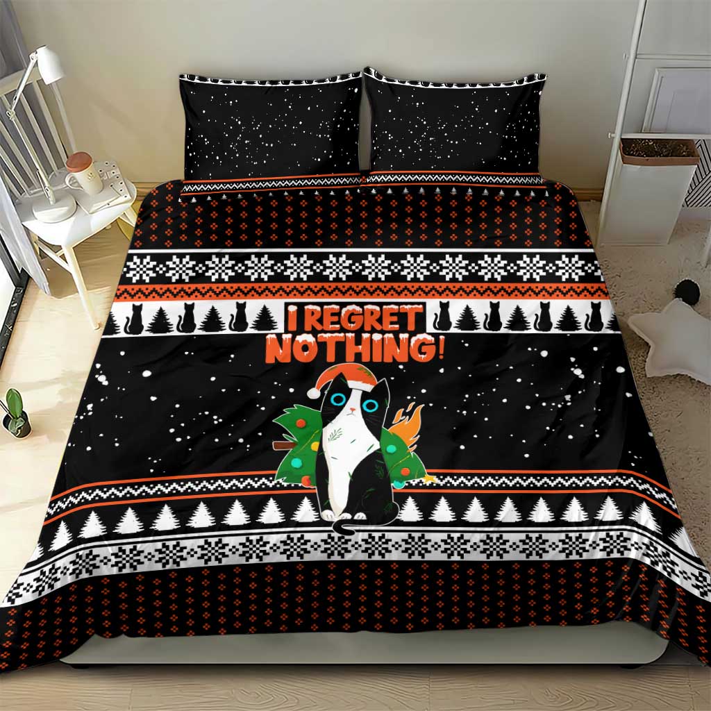 I Regret Nothing Cat Christmas Christmas Bedding Set Xmas Holiday Patterns - Wonder Print Shop