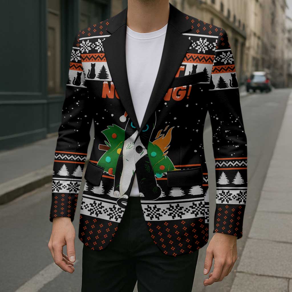 I Regret Nothing Cat Christmas Christmas Blazer Xmas Holiday Patterns - Wonder Print Shop