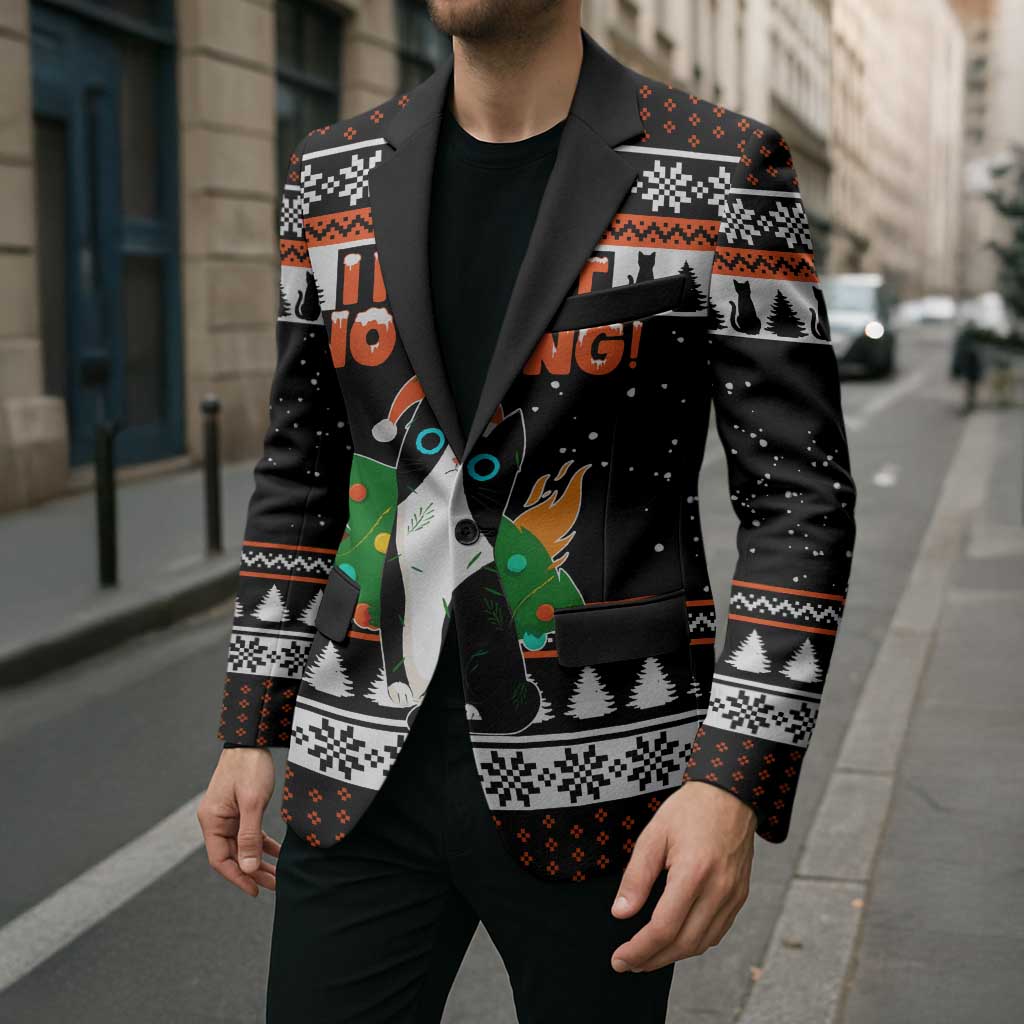 I Regret Nothing Cat Christmas Christmas Blazer Xmas Holiday Patterns - Wonder Print Shop