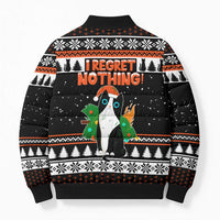 I Regret Nothing Cat Christmas Christmas Bomber Puffer Jacket Xmas Holiday Patterns - Wonder Print Shop