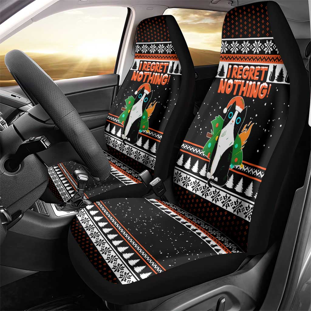 I Regret Nothing Cat Christmas Christmas Car Seat Cover Xmas Holiday Patterns - Wonder Print Shop