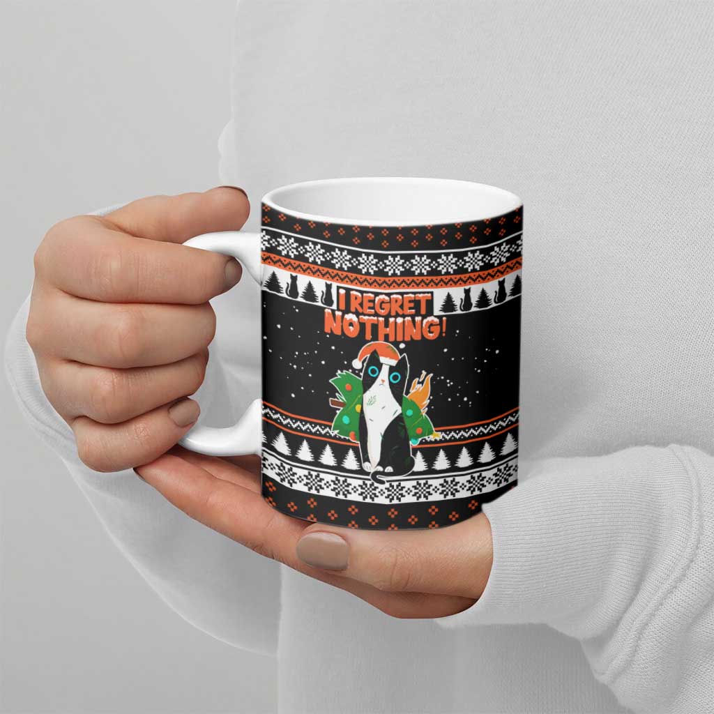 I Regret Nothing Cat Christmas Christmas Ceramic Mug Xmas Holiday Patterns - Wonder Print Shop