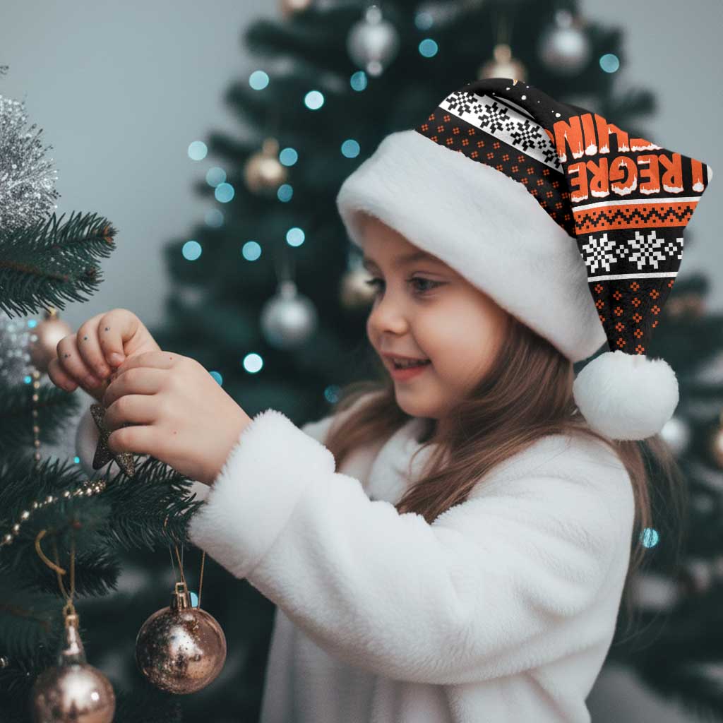 I Regret Nothing Cat Christmas Christmas Santa Hat Xmas Holiday Patterns - Wonder Print Shop