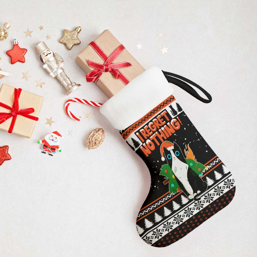 I Regret Nothing Cat Christmas Christmas Stocking Xmas Holiday Patterns - Wonder Print Shop
