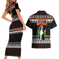 I Regret Nothing Cat Christmas Christmas Couples Matching Short Sleeve Bodycon Dress and Hawaiian Shirt Xmas Holiday Patterns - Wonder Print Shop