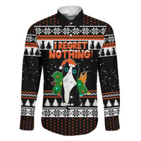 I Regret Nothing Cat Christmas Christmas Family Matching Mermaid Dress and Hawaiian Shirt Xmas Holiday Patterns - Wonder Print Shop