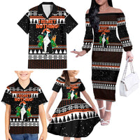 I Regret Nothing Cat Christmas Christmas Family Matching Off The Shoulder Long Sleeve Dress and Hawaiian Shirt Xmas Holiday Patterns - Wonder Print Shop