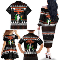 I Regret Nothing Cat Christmas Christmas Family Matching Off The Shoulder Long Sleeve Dress and Hawaiian Shirt Xmas Holiday Patterns - Wonder Print Shop