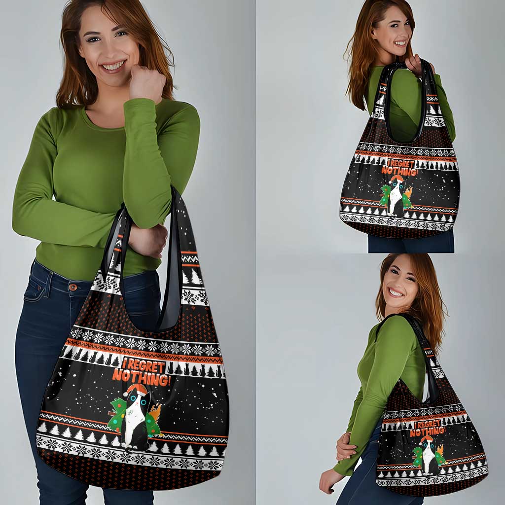 I Regret Nothing Cat Christmas Christmas Grocery Bag Xmas Holiday Patterns - Wonder Print Shop