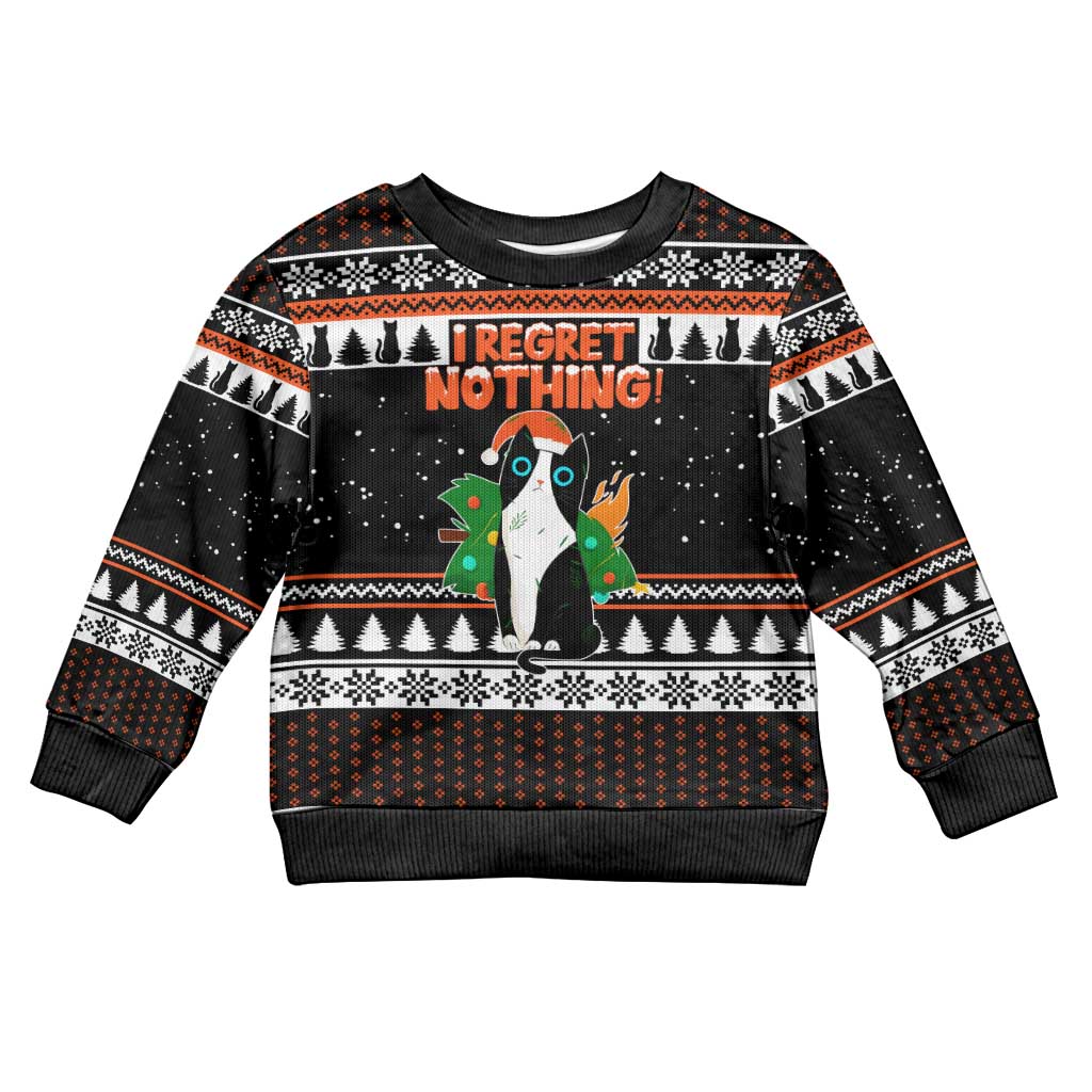 I Regret Nothing Cat Christmas Kid Ugly Christmas Sweater Xmas Holiday Patterns - Wonder Print Shop