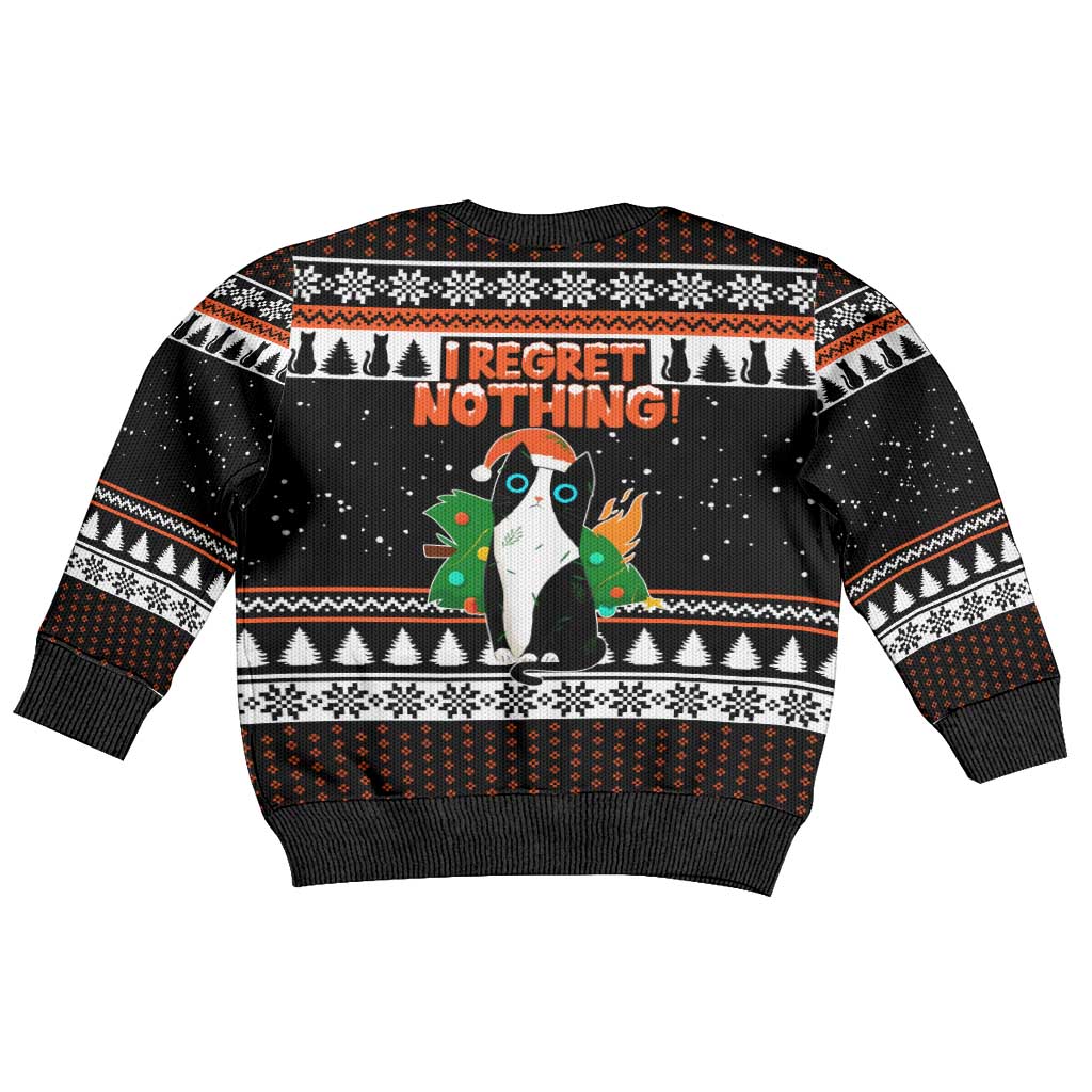 I Regret Nothing Cat Christmas Kid Ugly Christmas Sweater Xmas Holiday Patterns - Wonder Print Shop