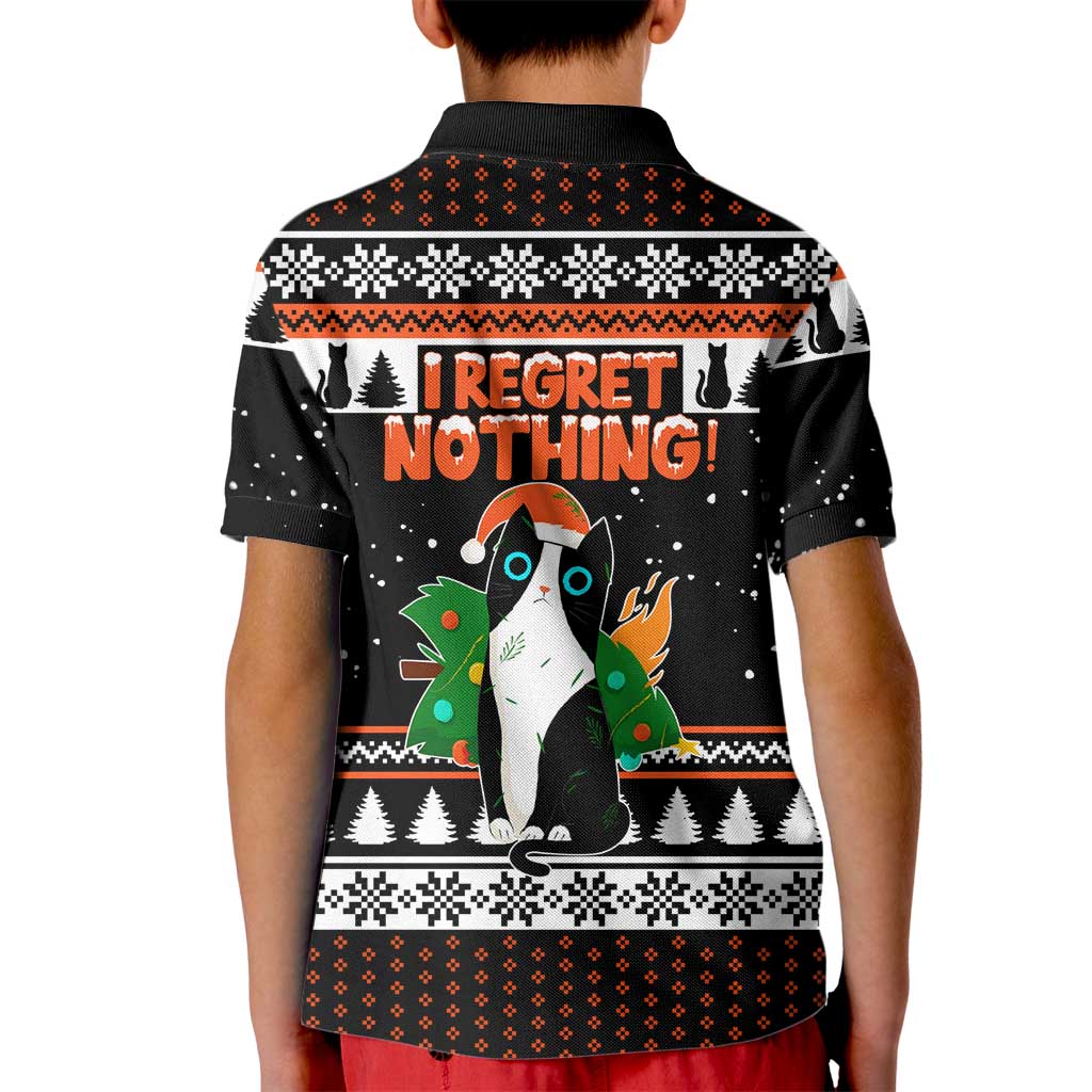I Regret Nothing Cat Christmas Christmas Kid Polo Shirt Xmas Holiday Patterns - Wonder Print Shop