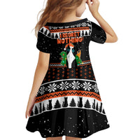 I Regret Nothing Cat Christmas Christmas Kid Short Sleeve Dress Xmas Holiday Patterns - Wonder Print Shop