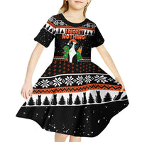 I Regret Nothing Cat Christmas Christmas Kid Short Sleeve Dress Xmas Holiday Patterns - Wonder Print Shop