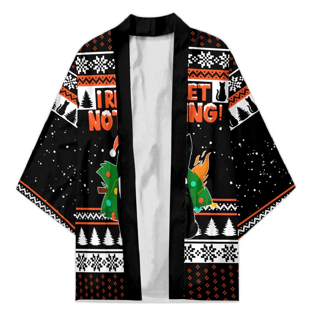 I Regret Nothing Cat Christmas Christmas Kimono Xmas Holiday Patterns - Wonder Print Shop