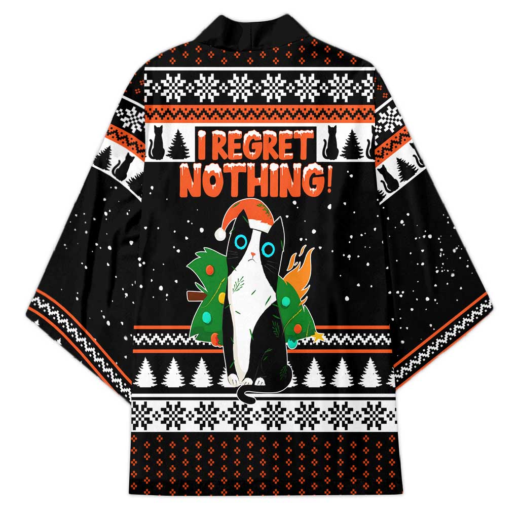 I Regret Nothing Cat Christmas Christmas Kimono Xmas Holiday Patterns - Wonder Print Shop
